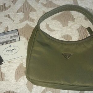 Prada Handbag - Army Green (Certificates Included)